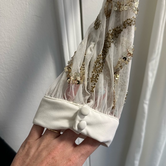 ASOS Virgo lounge long maxi dress with side slit white new with tags size UK12 - Picture 12 of 12